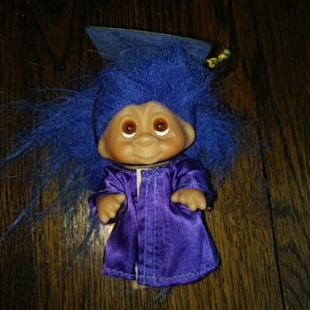 Set of 3 Vintage Russ & Damm Graduate Graduation Trolls - Picture 2 of 9